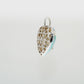 Heart enamel pendant with cz in Italian 925 silver
