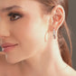 Italian white gold quilted hoop earrings (upon availability)